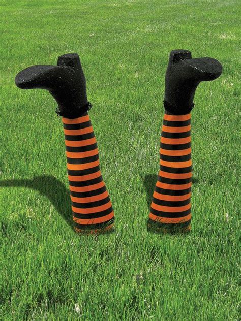 Celebrate the Season with Whimsical Witch Leg Lawn Decorations